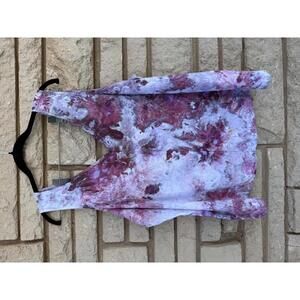 Women's Ice tie dyed V-Neck tank Top Size XXXL/3XG